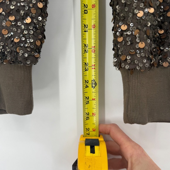 YFB Clothing Silk Olive Sequin Jogger Pants Women S New Years Holiday Luxury - Picture 10 of 11